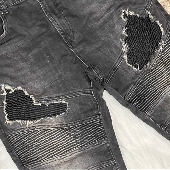 🔥Zara denim biker jeans - Picture 2 of 5